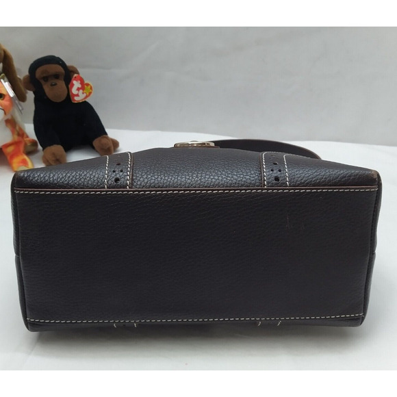 Dooney & Bourke Brown Pebbled Leather Zipper Closure Hobo Shoulder Bag - Picture 7 of 16